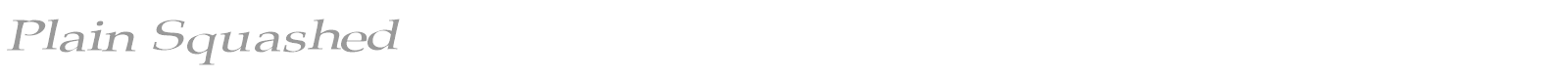 Plain Squashed font preview